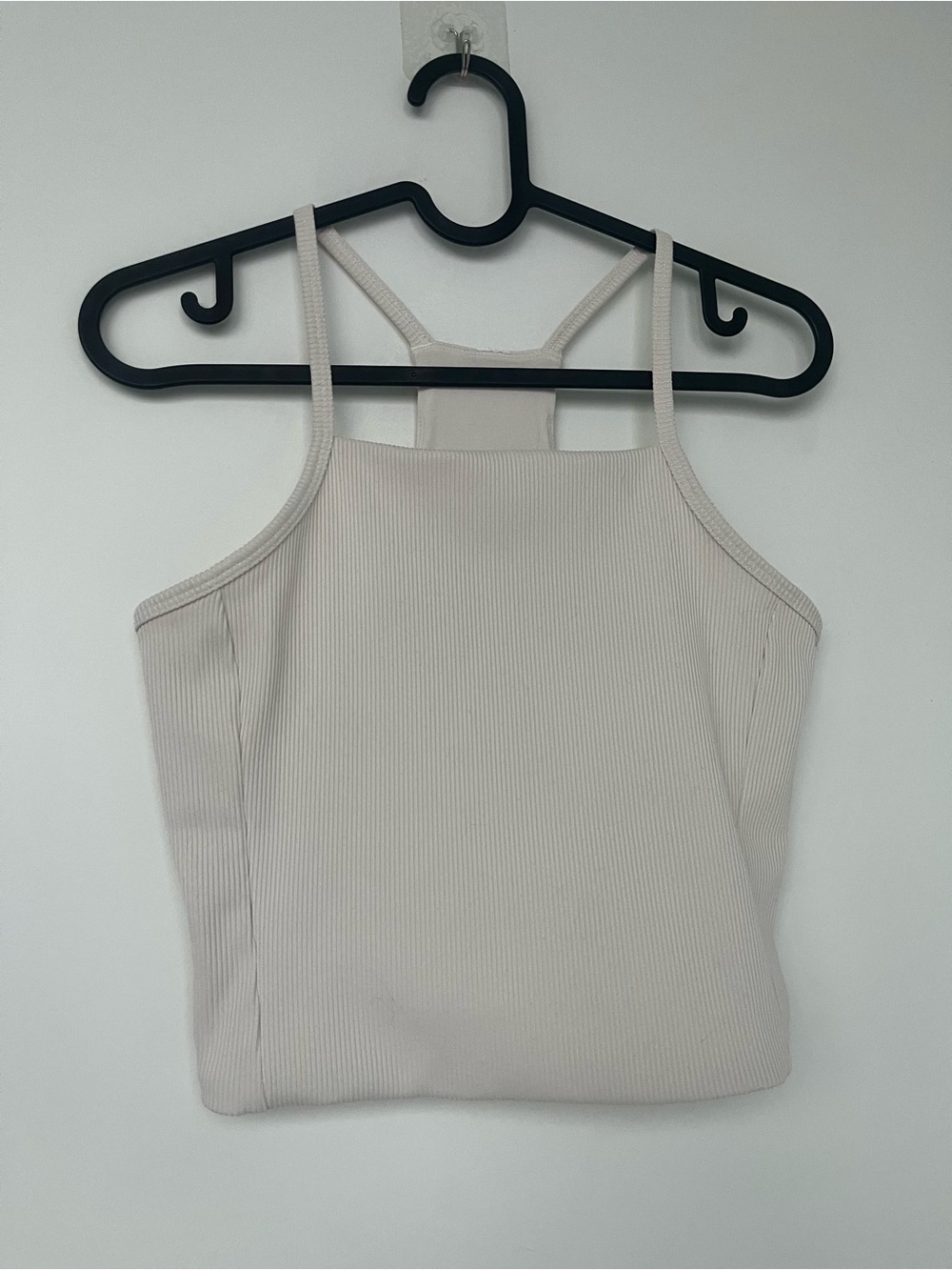 The North Face Light Beige Ribbed Square-Neck Tank